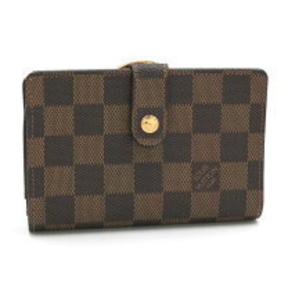 Louis Vuitton Porte Monnaie Bijoux Viennois Damier Ebene Wallet Brown - Picture 1 of 8